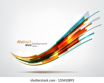 Dynamic colorful wave. EPS10 vector abstract background.