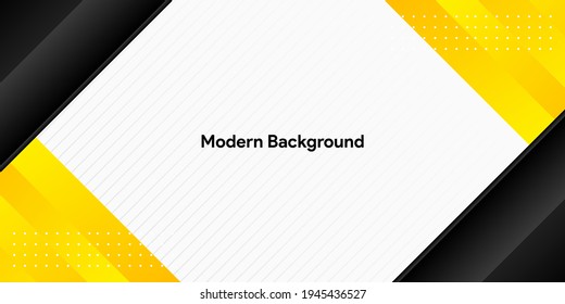 Dynamic colorful yellow shape with geometric and gradient background