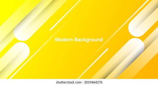 Dynamic colorful yellow shape with geometric and gradient background
