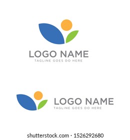 Dynamic and colorfull environment landscape logo.  