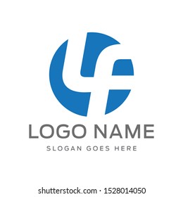 Dynamic and  Colorfull LF Abstract Logo Design Template 