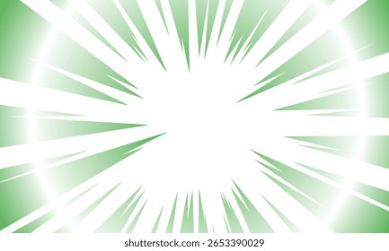 Dynamic Comic Book Radial Burst Background Pattern Texture pop art in Orange, Green, Black and  White Silhouette Vector Illustration.