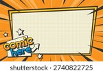 Dynamic Comic Book Style Frame with Pop Art Burst