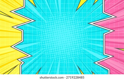 Dynamic Comic Book Style Pop Art Background