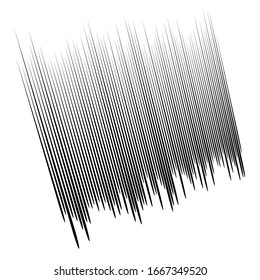 Dynamic comic burst lines. Random vertical straight stripes. Irregular streaks, strips design. Abstract geometric pattern