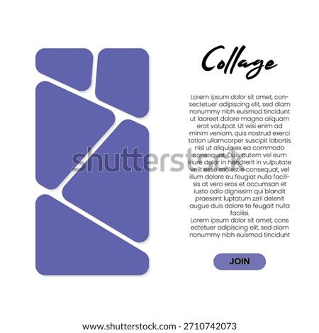Dynamic Comic Photo Collage Template with Effect Shadow for Promotional Poster