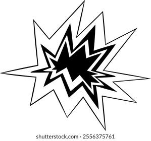 Dynamic Comic Style Explosion Graphic. Vector cartoon illustration in retro pop art style isolated on transparent background