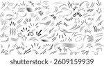 Dynamic comic style line movement elements featuring speed lines, motion effects, and expressive strokes. Perfect for manga, cartoons, and digital illustrations, adding energy, emphasis, action