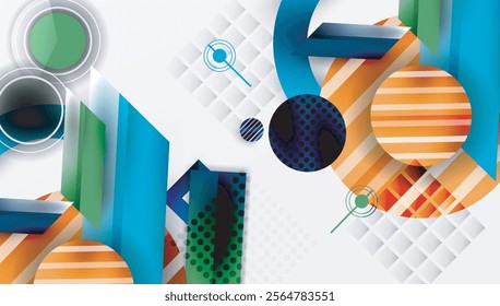 Dynamic complex geometric abstract background