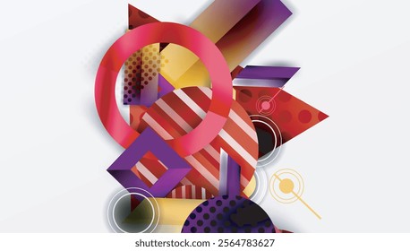 Dynamic complex geometric abstract background