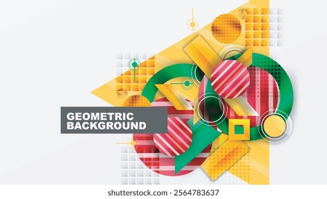 Dynamic complex geometric abstract background