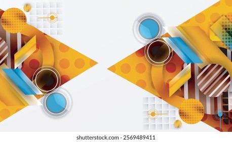 Dynamic complex geometric abstract background
