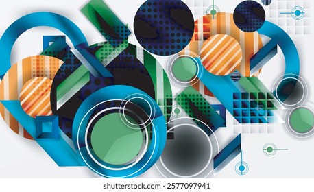 Dynamic complex geometric abstract background