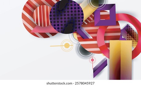 Dynamic complex geometric abstract background