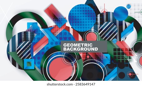 Dynamic complex geometric abstract background