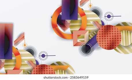 Dynamic complex geometric abstract background
