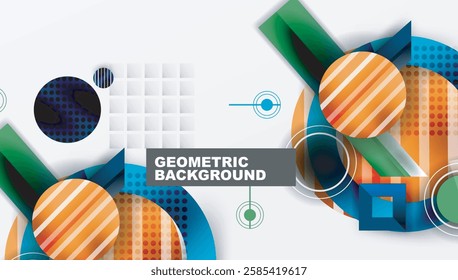 Dynamic complex geometric abstract background
