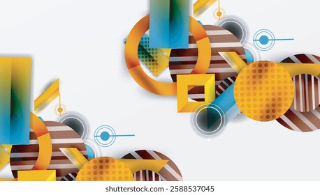 Dynamic complex geometric abstract background