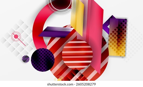 Dynamic complex geometric abstract background