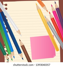dynamic composition color pencils background