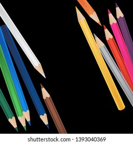 dynamic composition color pencils background