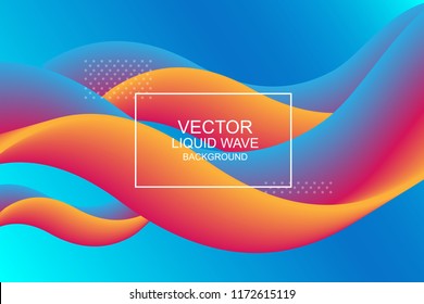 Dynamic composition. Modern design 3d flow shape. Liquid wave backgrounds. Vector illustration.