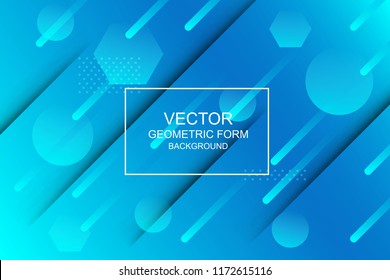 Dynamic composition. Modern design geometric background. Landing page template. Vector illustration.
