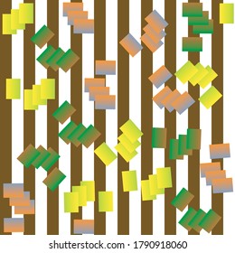 Dynamic composition of multi-colored rectangles for textiles. Seamless pattern