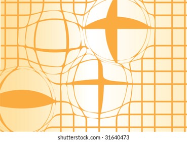 Dynamic composition from several spheres and grate
