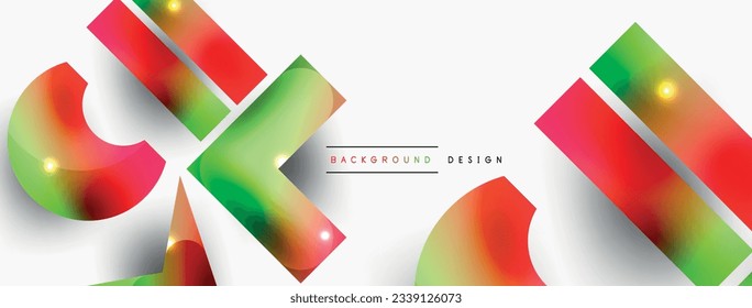 Dynamic composition, shiny geometric shapes abstract background. Trendy techno business template for wallpaper, banner, background or landing