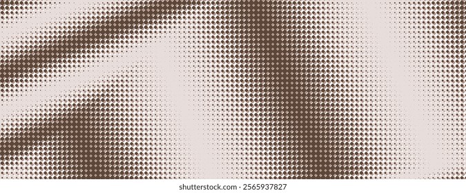 Dynamic contrast, dotted halftone texture with depth and movement, Distressed pattern. Vector illustration