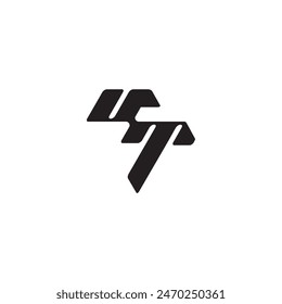 dynamic and cool design TU monogram initial logo letter esport concept