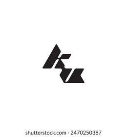 dynamic and cool design VK monogram initial logo letter esport concept