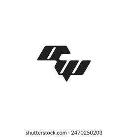 dynamic and cool design WO monogram initial logo letter esport concept