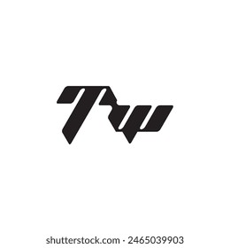 dynamic and cool design WT monogram initial logo letter esport concept