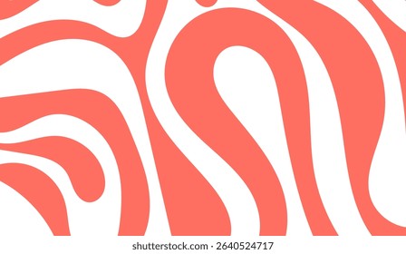 Dynamic Coral Waves: A Visually Striking Abstract Background with Smooth Curves and Lines for Modern Design and Creative Projects, Abstract Coral Wave