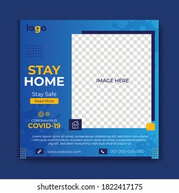 Dynamic coronavirus social media post template design