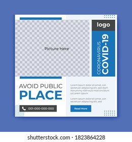 Dynamic coronavirus social media post template design
