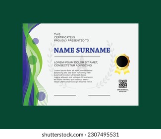 Dynamic corporate of the month and graduation achievement award certificate background