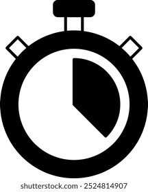 Dynamic Countdown Clock Icon Representing Time Management, Anticipation, and Events, Perfect for Highlighting Deadlines, New Year Celebrations, and Exciting Moments of Waiting