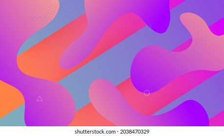 Dynamic Cover. Fluid Layout. Wavy Landing Page. Modern Element. Purple Trendy Flyer. Technology Geometry. Vibrant Page. Tech Digital Design. Violet Dynamic Cover