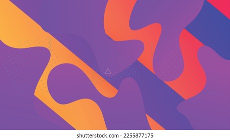 Dynamic Cover. Horizontal Illustration. Purple Vibrant Banner. Graphic Page. Tech Landing Page. Rainbow Concept. Flow Neon Flyer. Liquid Poster. Magenta Dynamic Cover