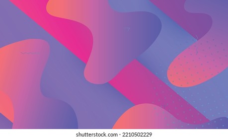 Dynamic Cover. Rainbow Element. Art Futuristic Shape. Trendy Frame. Purple Hipster Background. Liquid Layout. Flat Landing Page. Business Illustration. Magenta Dynamic Cover