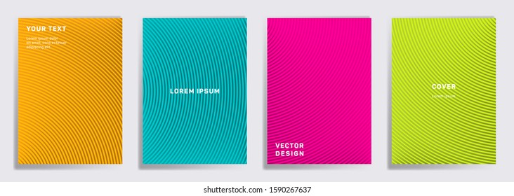 Dynamic Cover Templates Set Radial Semicircle Stock Vector (Royalty ...