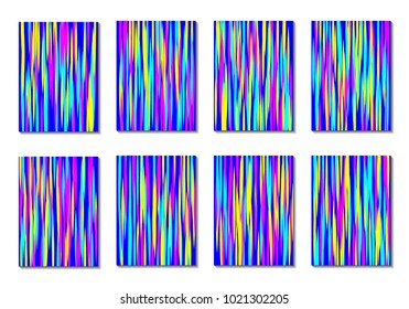 Dynamic Covers. Set of Abstract Vertical Backgrounds. Colorful Poster Design made with Clipping Mask. Editable Minimal Striped Backgrounds. Chaotic Grid of Colorful Stripes