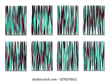 Dynamic Covers. Set of Abstract Vertical Backgrounds. Colorful Poster Design made with Clipping Mask. Editable Minimal Striped Backgrounds. Chaotic Grid of Colorful Stripes