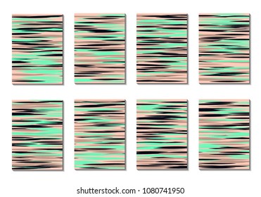 Dynamic Covers. Set of Abstract Vertical Backgrounds. Colorful Poster Design made with Clipping Mask. Editable Minimal Striped Backgrounds. Chaotic Grid of Colorful Stripes