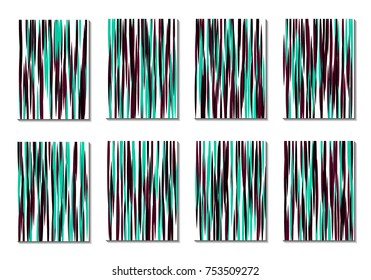 Dynamic Covers. Set of Abstract Vertical Backgrounds. Colorful Poster Design made with Clipping Mask. Editable Minimal Striped Backgrounds. Chaotic Grid of Colorful Stripes