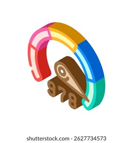 dynamic credit scoring model fintech isometric icon vector. dynamic credit scoring model fintech sign. isolated symbol illustration