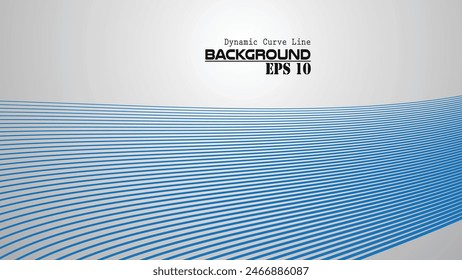 Imagen de Vector de fondo abstracto de línea de curva dinámica para fondo o presentación